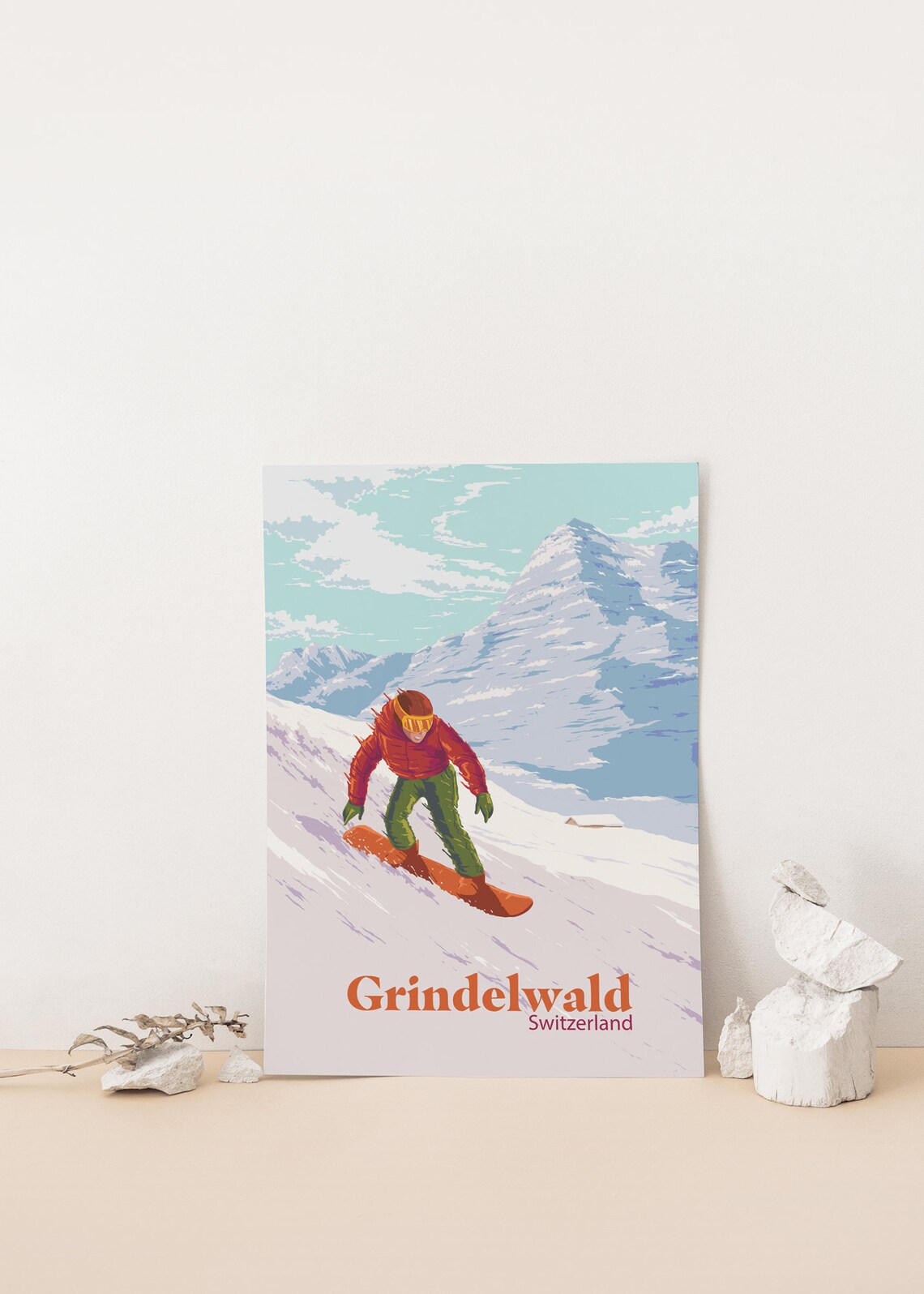Grindelwald Switzerland Alpine Travel Poster Print - Image 4