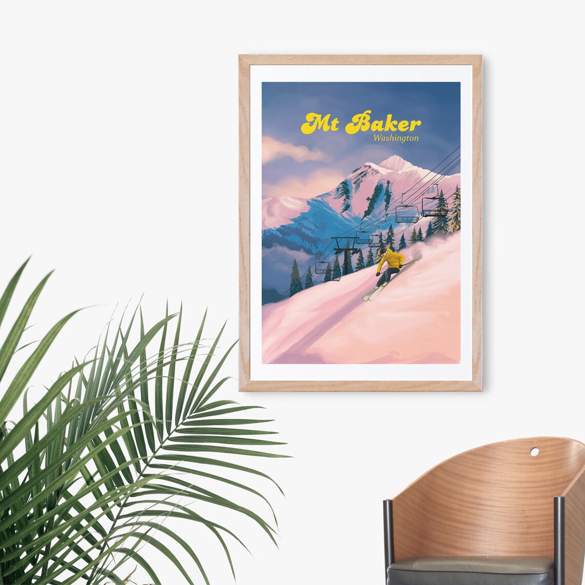 Mt Baker Ski Resort Vintage Travel Poster Print - Image 3