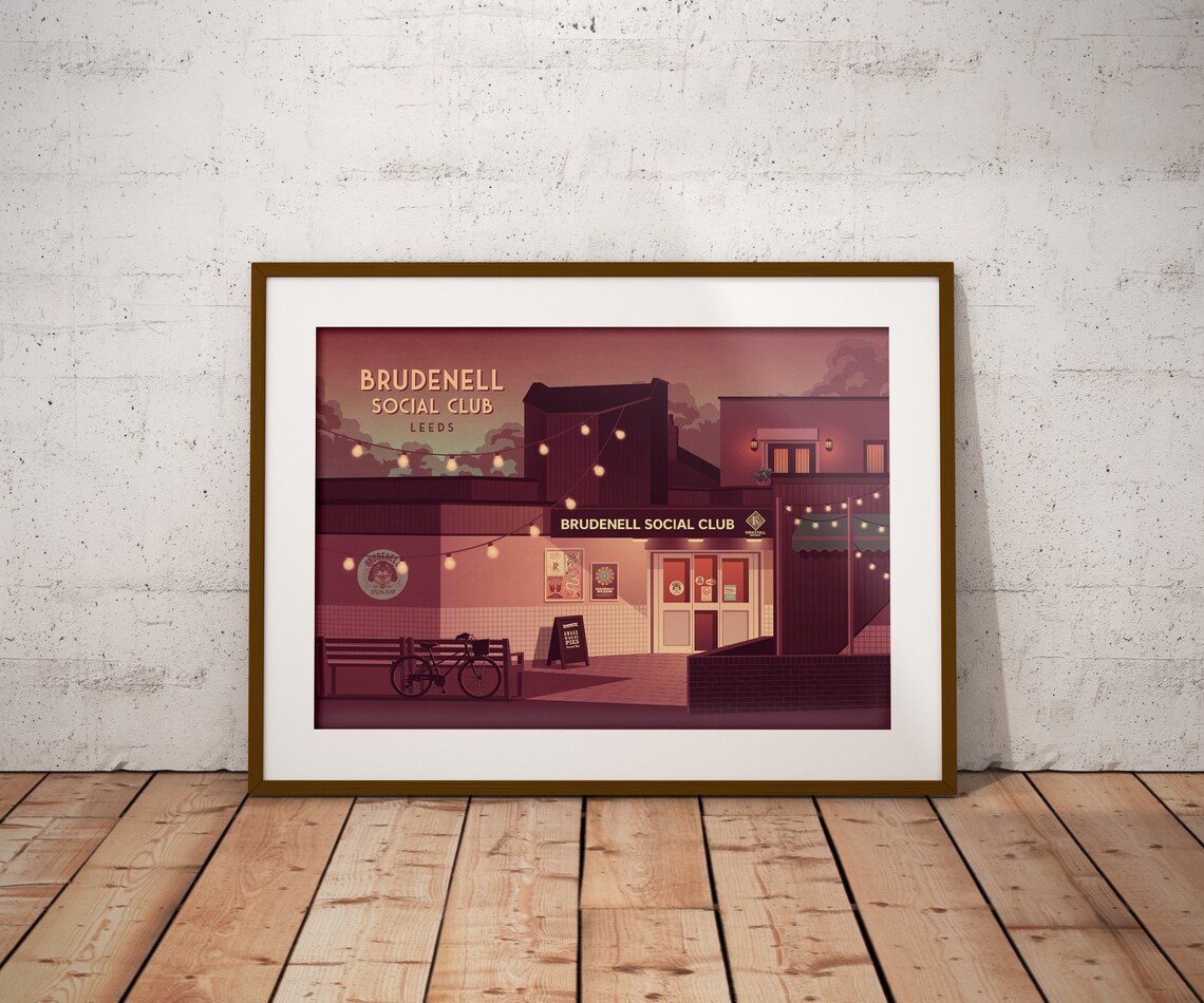 Brudenell Social Club, Leeds Vintage Travel Poster - Image 4