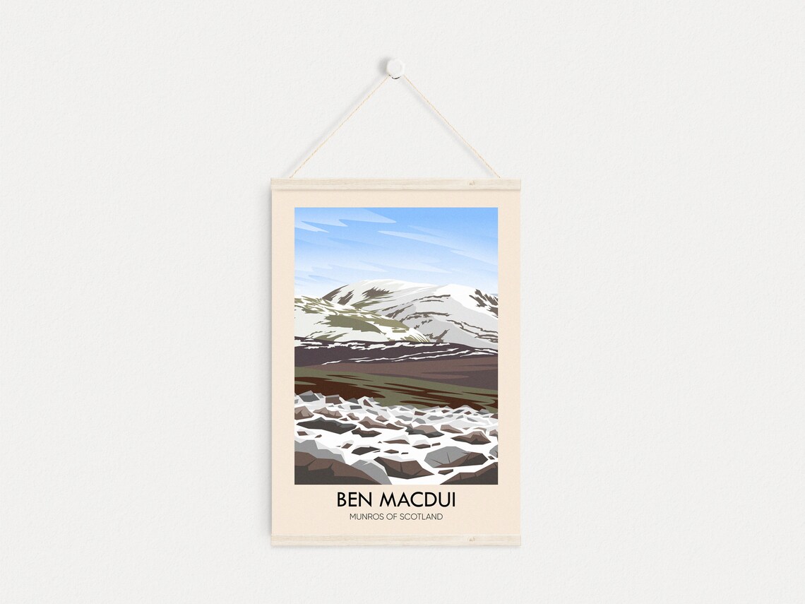 Ben Macdui Vintage Travel Poster, Scottish Mountains - Image 4