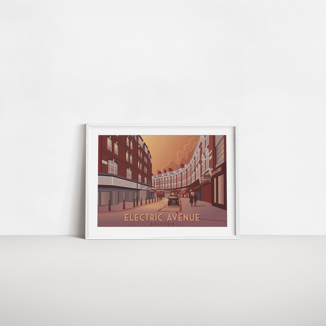 Electric Avenue Brixton Poster London Travel Print South London Brixton Academy Electric Avenue Market London Architecture Vintage Art - Image 2