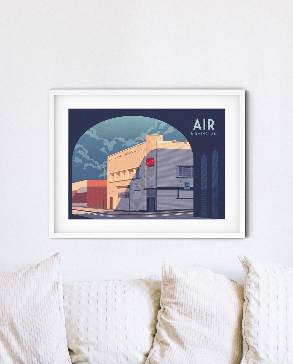 Air Birmingham Nightclub Facade Illustrated Club Culture Art Poster - Image 4