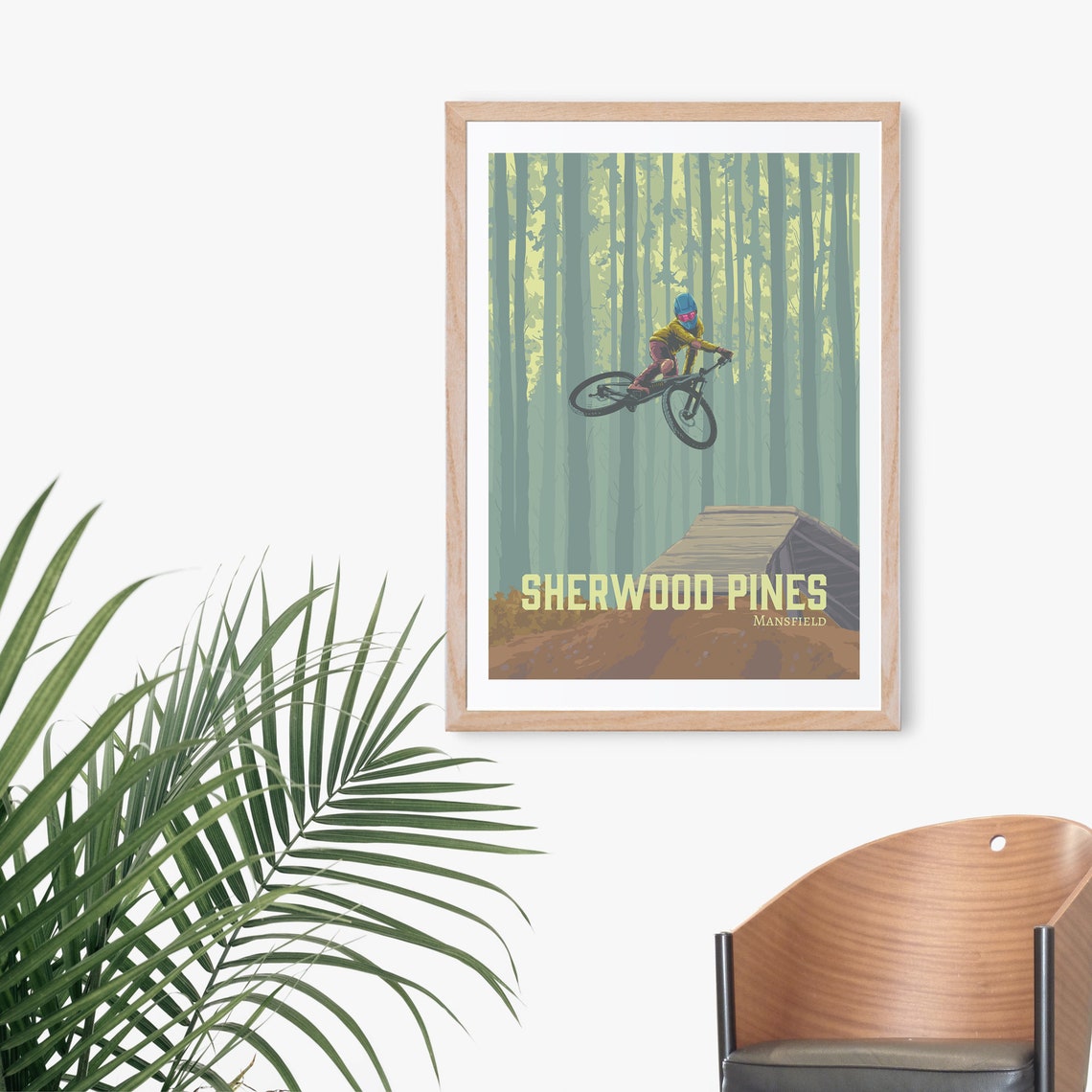 Sherwood Pines Mansfield Mountain Biking Jump Trail MTB Poster - Image 3