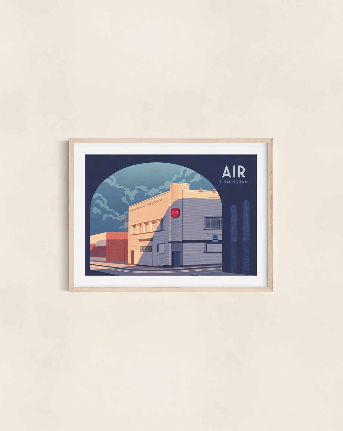 Air Birmingham Nightclub Facade Illustrated Club Culture Art Poster - Image 3