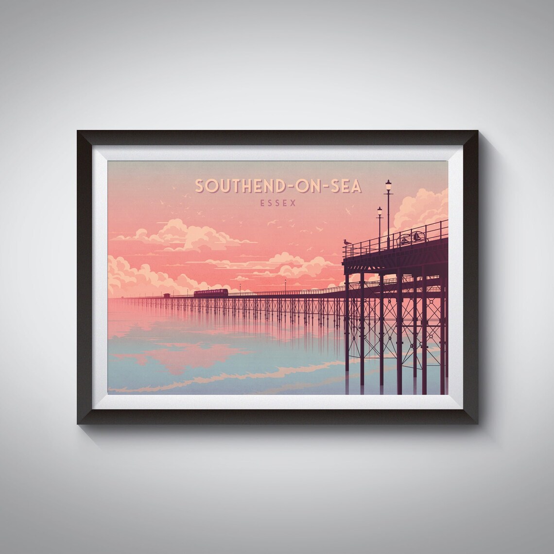 Southend-On-Sea Essex Seaside Travel Poster