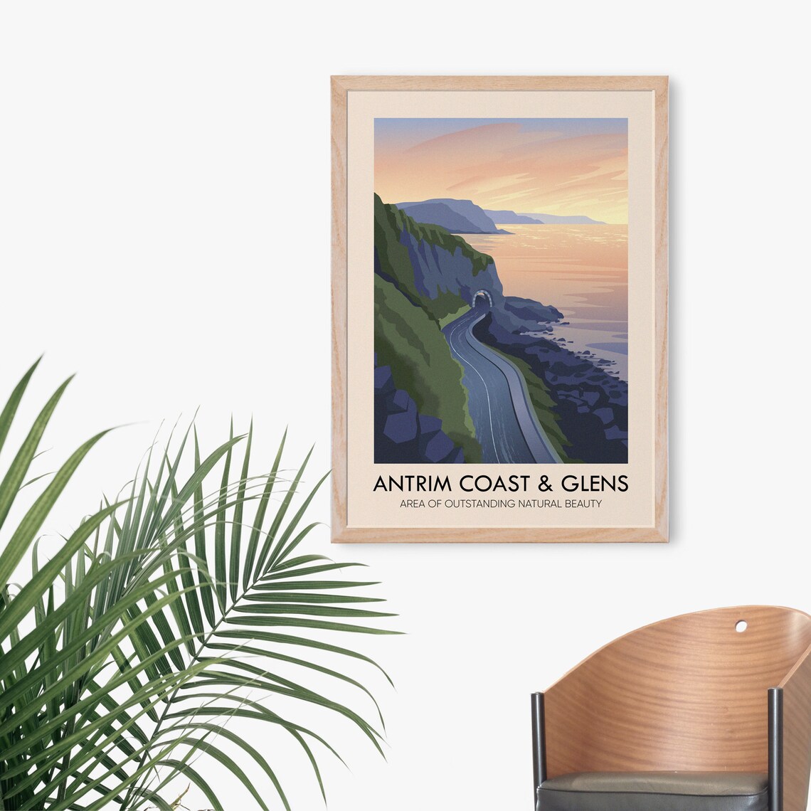 Antrim Coast And Glens AONB Vintage Travel Poster - Image 3