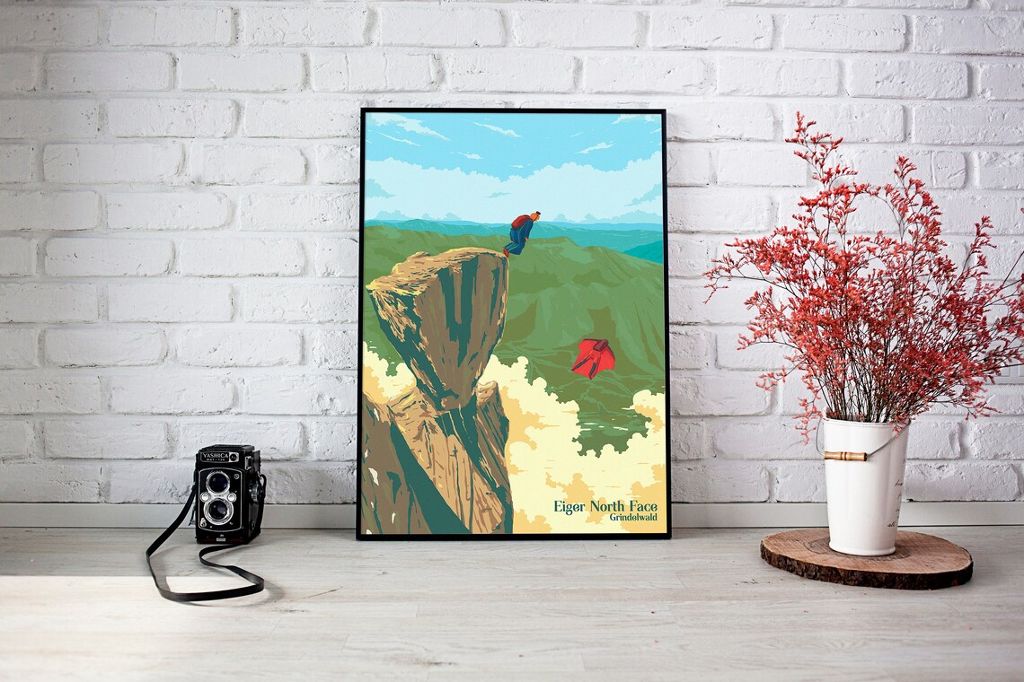 Eiger North Face Poster, Grindelwald Swiss Alps - Image 3