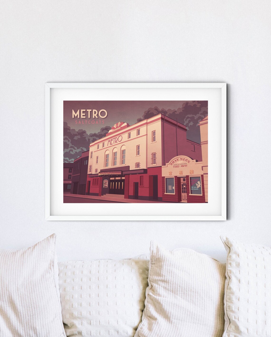 Metro Club Saltcoats Vintage Travel Poster, Scotland - Image 4