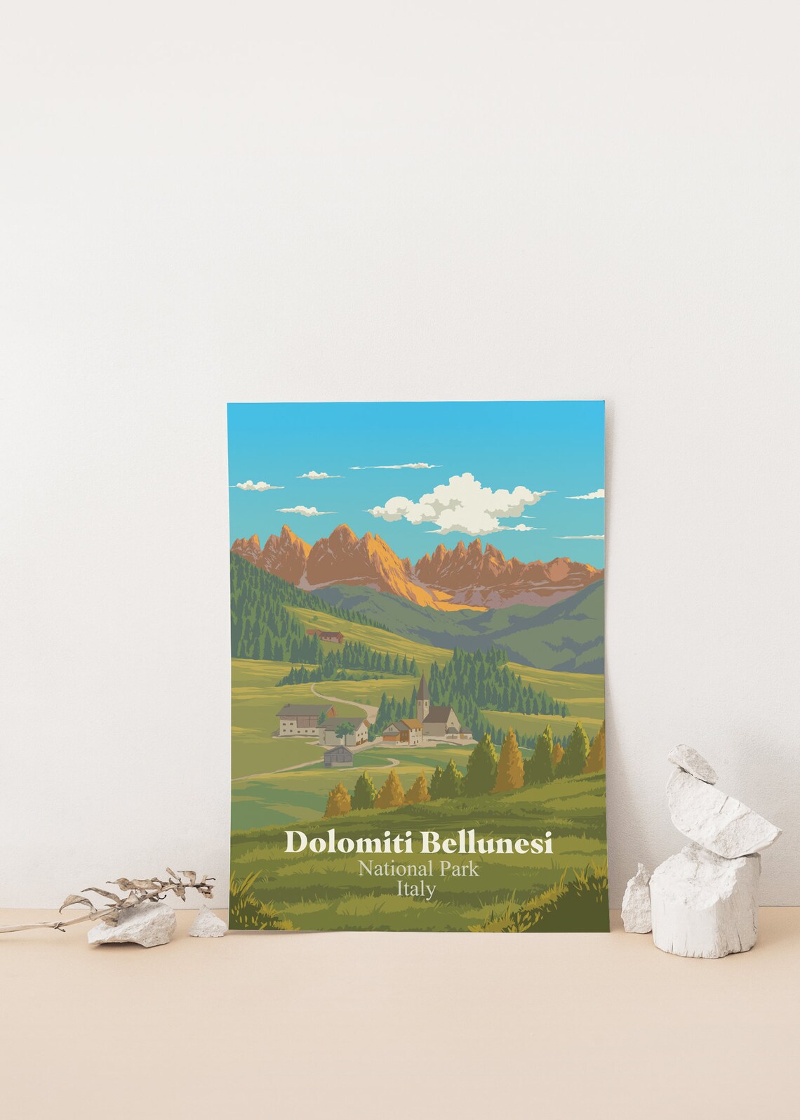 Dolomiti Bellunesi National Park Vintage Travel Poster - Image 4