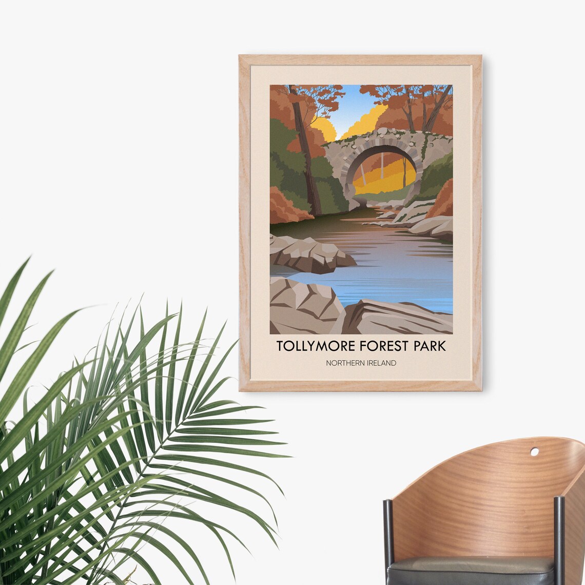Tollymore Forest Park Vintage Travel Poster, Ireland - Image 3