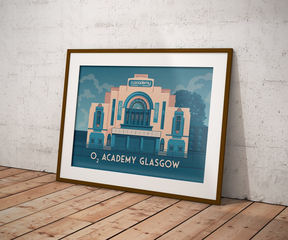 O2 Academy Glasgow Retro Travel Poster Print - Image 3