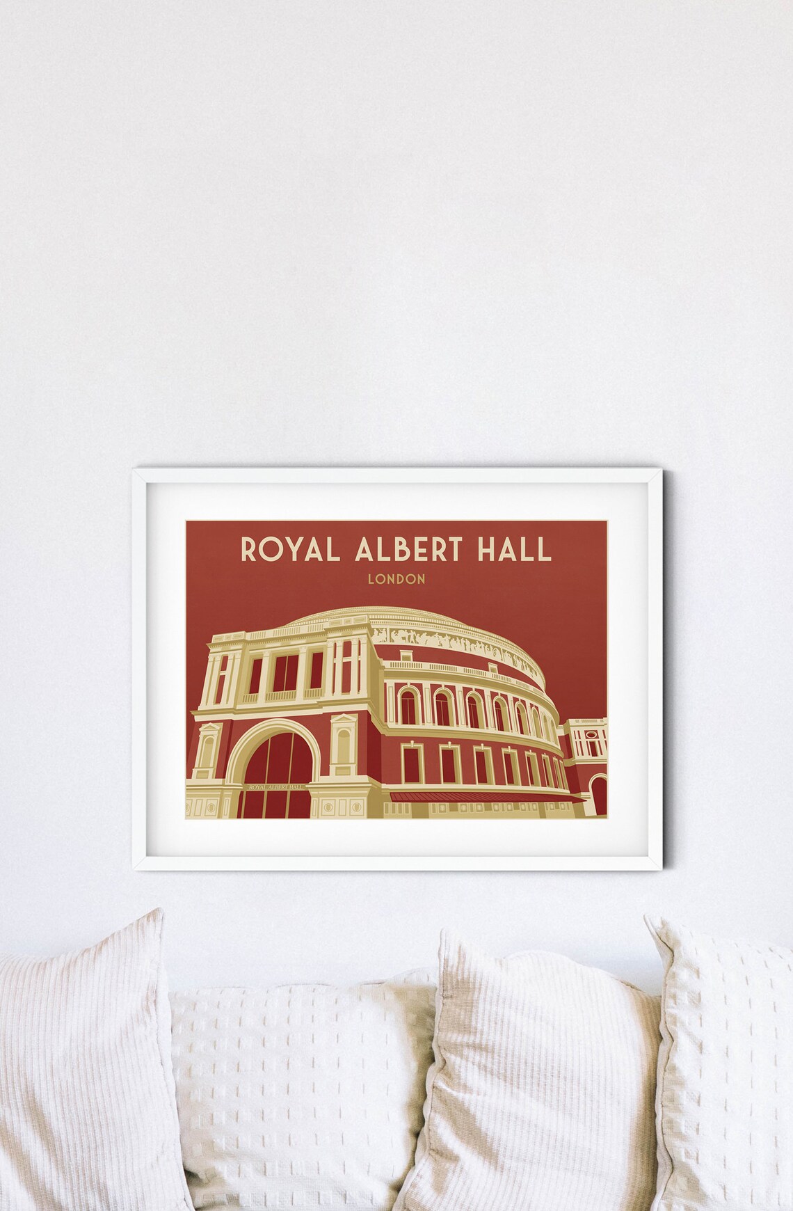 Royal Albert Hall Art Deco London Travel Poster - Image 2