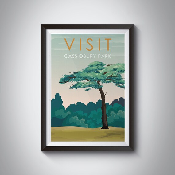 Cassiobury Park Travel Poster, Watford Nature Art Print