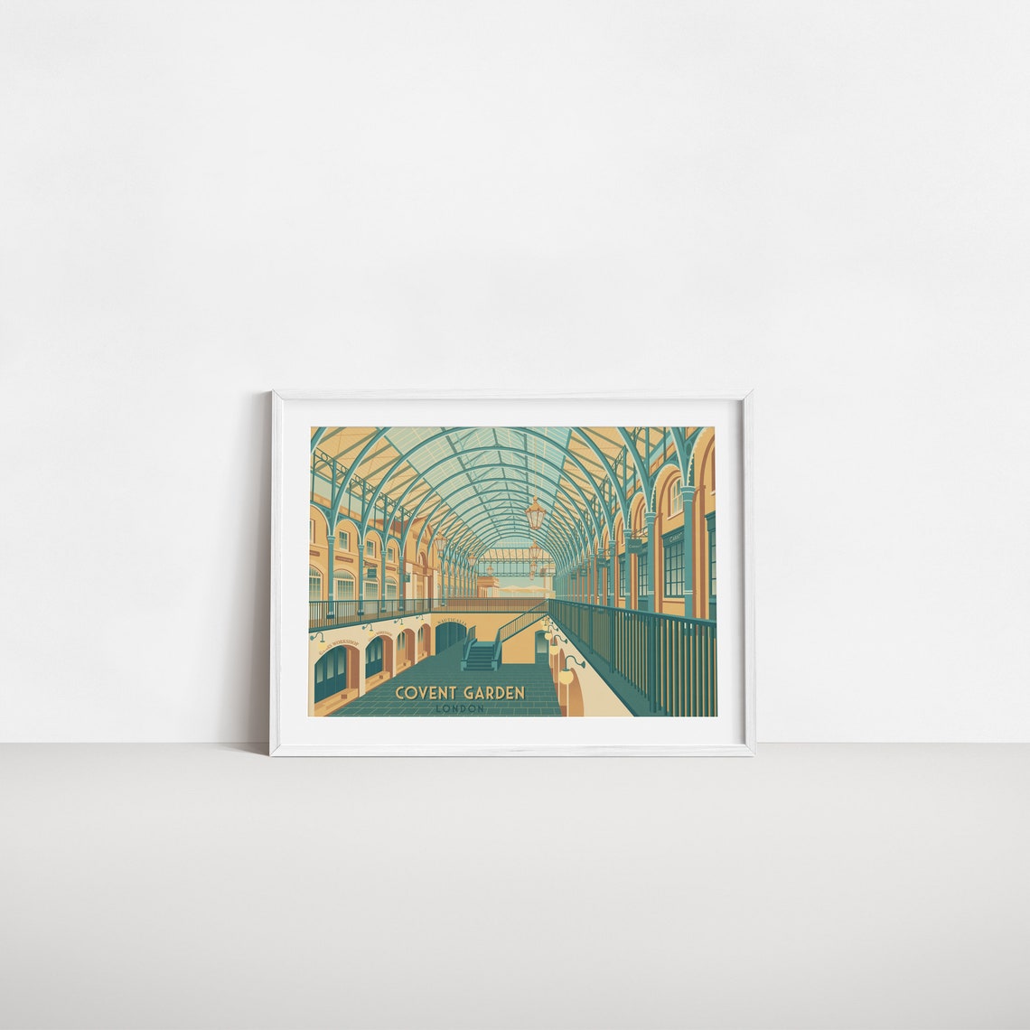Covent Garden Historic Apple Market Hall Interior London Poster - Image 2