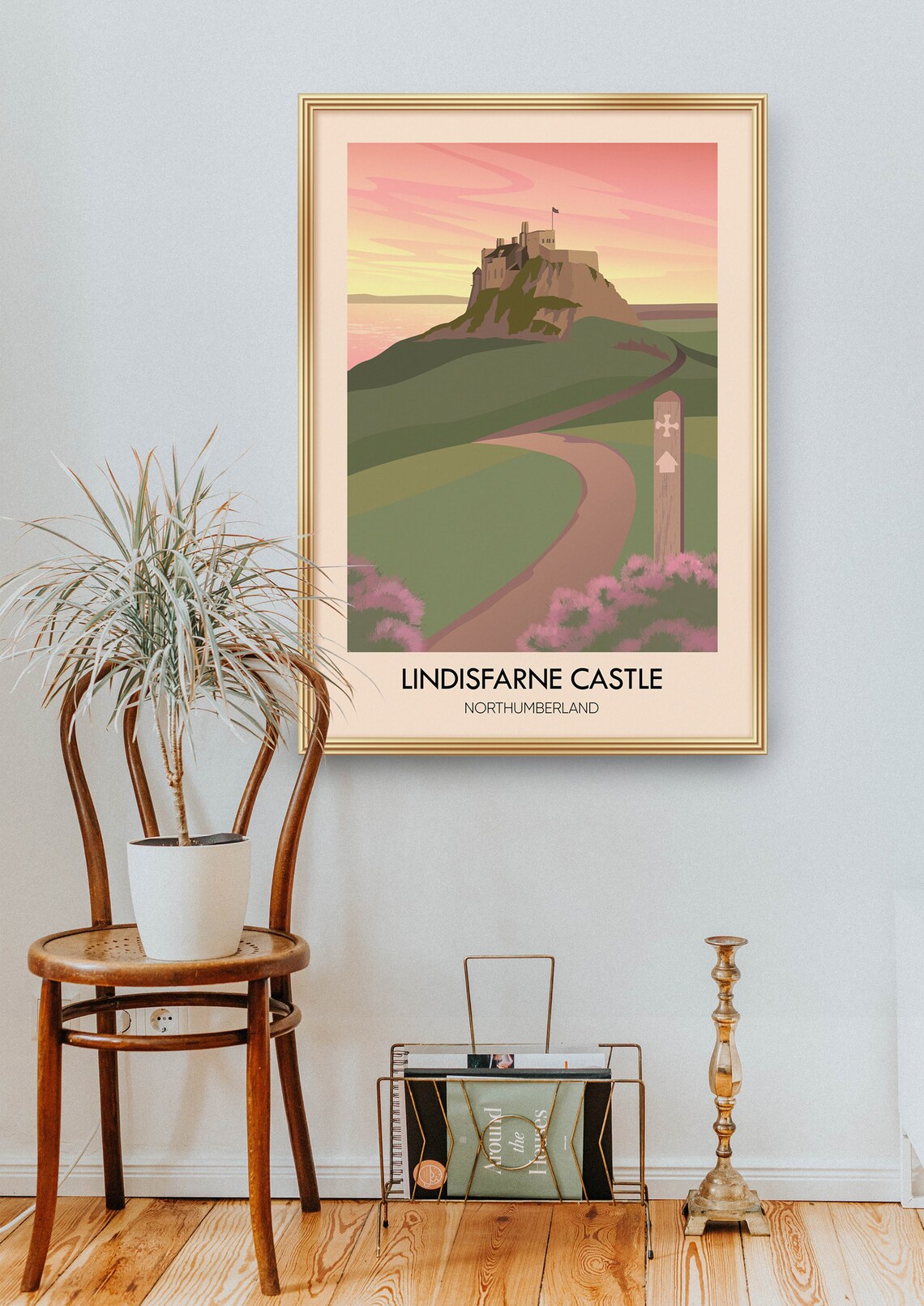 Lindisfarne Castle Vintage Travel Poster, Northumberland - Image 2