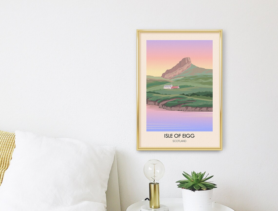 Isle Of Eigg Vintage Travel Poster, Scotland - Image 3