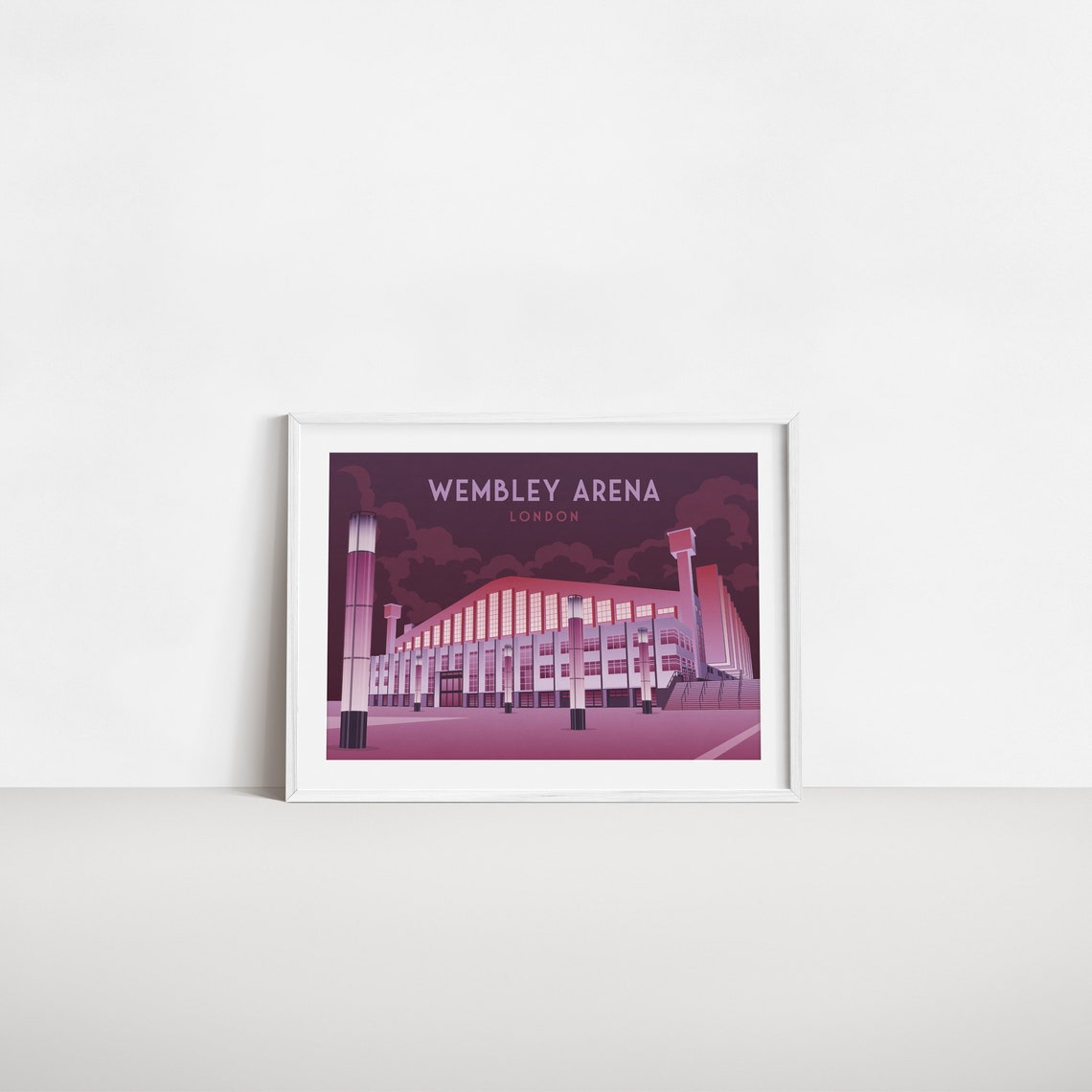 Wembley Arena Poster Music Venue Print London Travel Poster Wembley Stadium Empire Pool The Sse Arena West London Railway Poster Art - Image 2