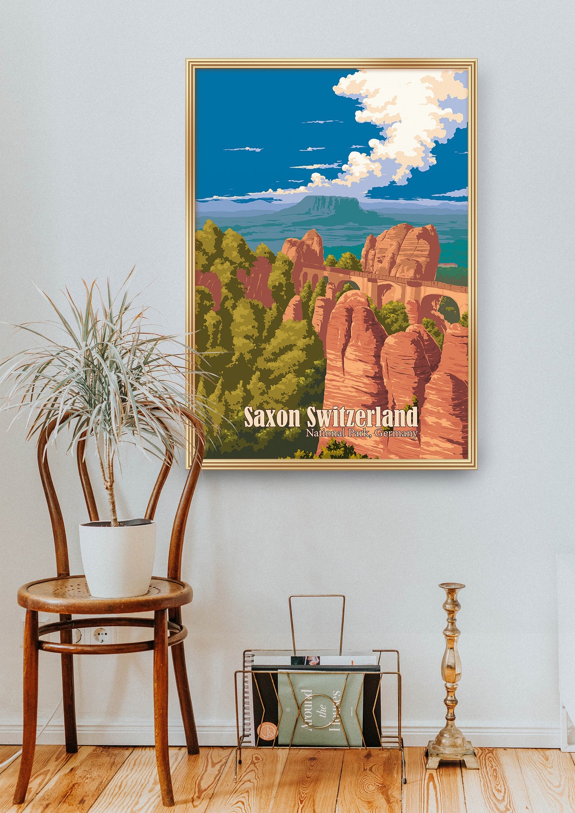 Saxon Switzerland Germany Bastei Bridge Sandstone Travel Poster - Image 2