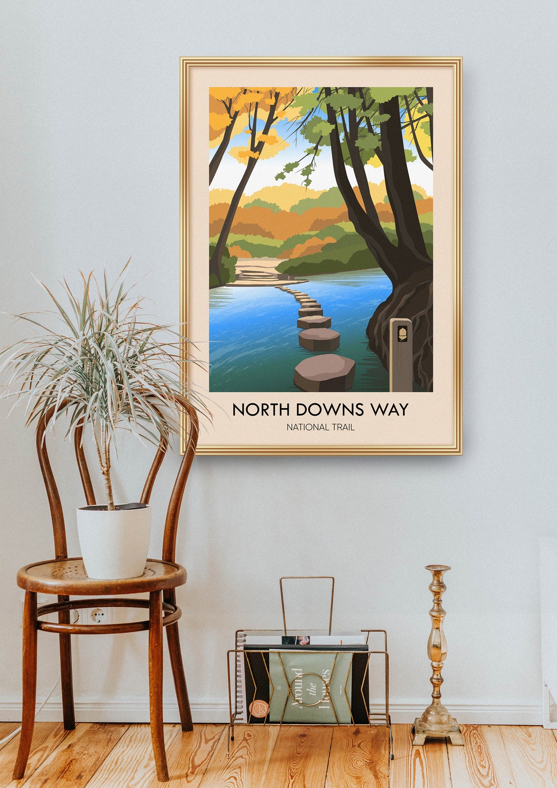 North Downs Way England National Trail Stepping Stones Poster - Image 2