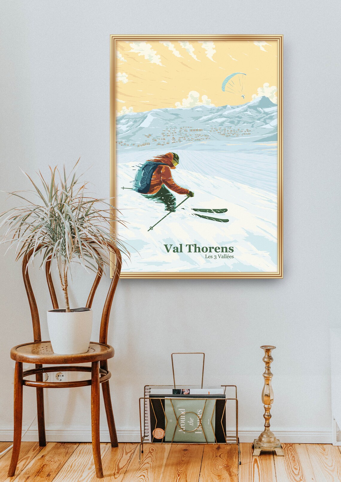 Val Thorens Retro Vintage Ski Resort Art Print - Image 2