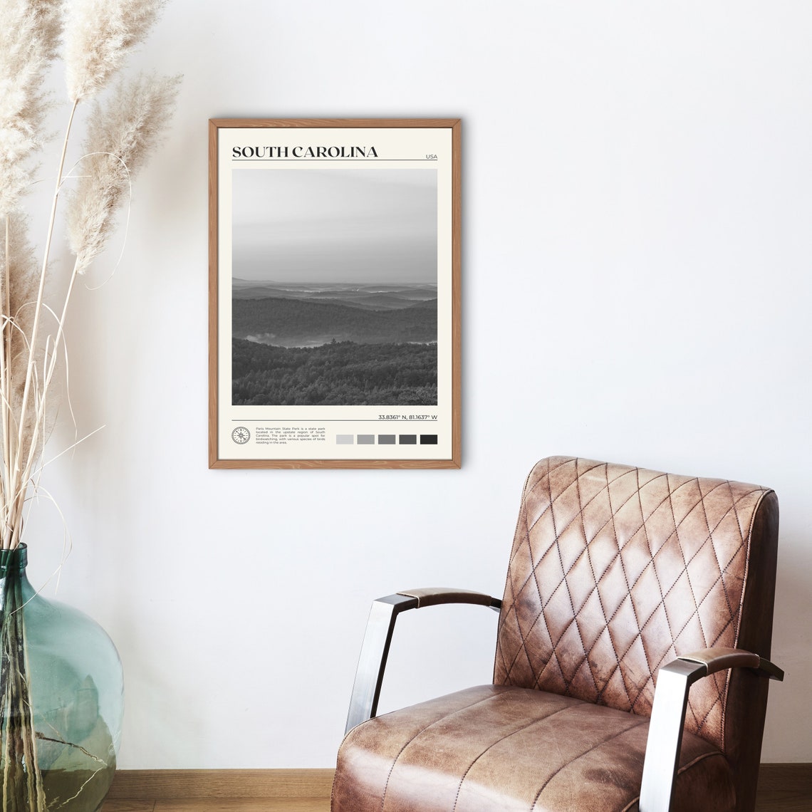 Black And White South Carolina Print South Carolina Wall Art South Carolina Poster South Carolina Photo South Carolina Wall Decor - Image 2