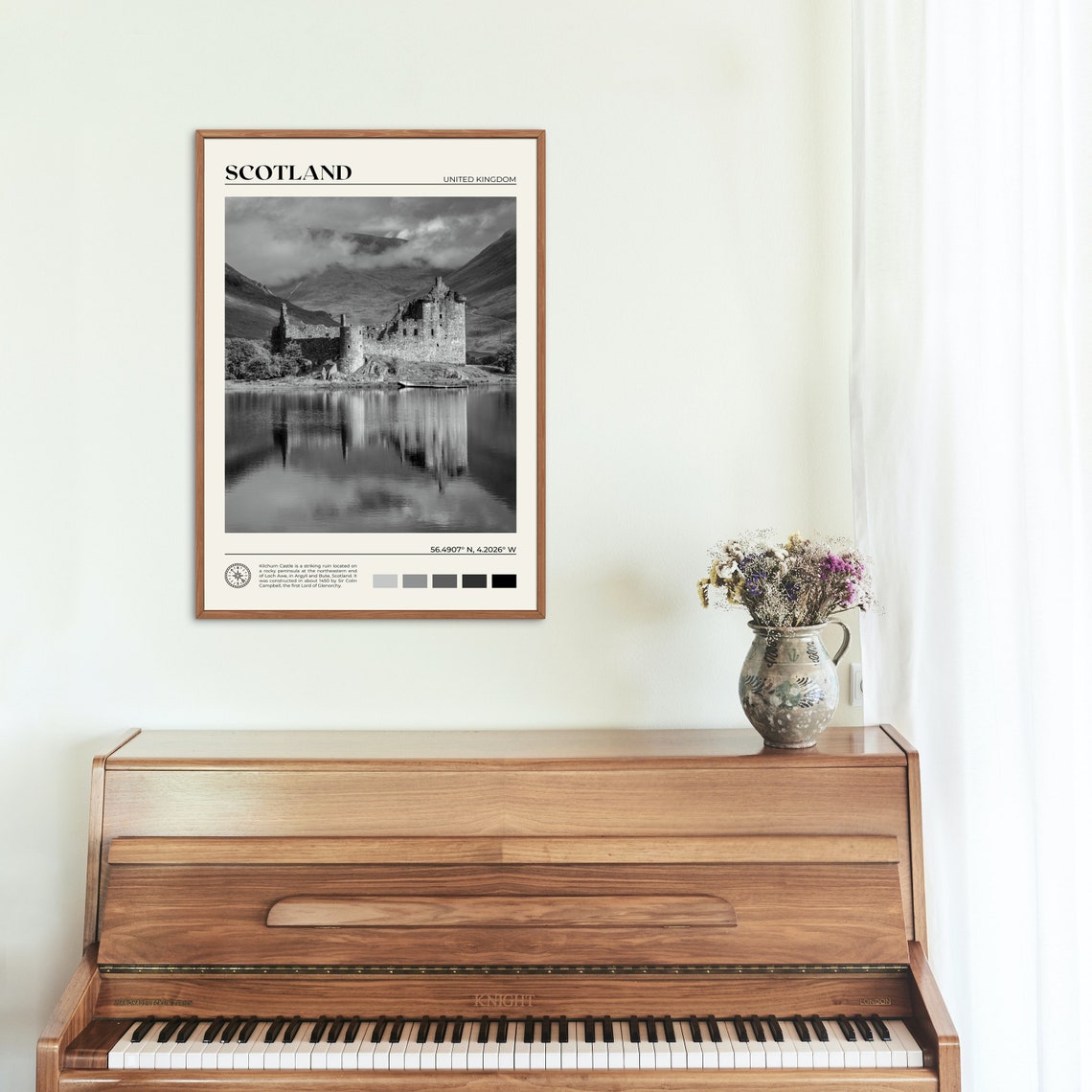 Black And White Scotland Print Scotland Wall Art Scotland Poster Scotland Photo Scotland Poster Print Scotland Wall Decor Uk Print - Image 2