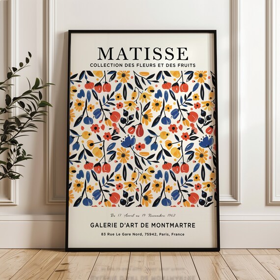 Matisse Fruit and Flower Exhibition Poster Montmartre Paris 1962
