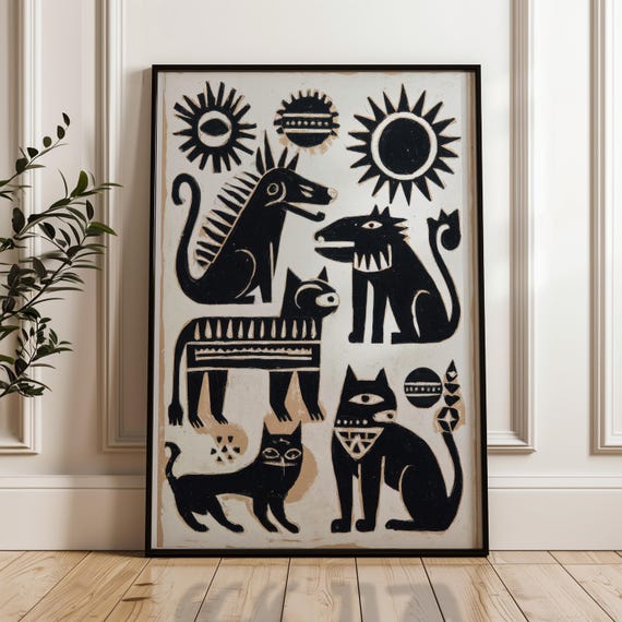 Traditional Mexican Poster Folk Art Print On Matte Paper