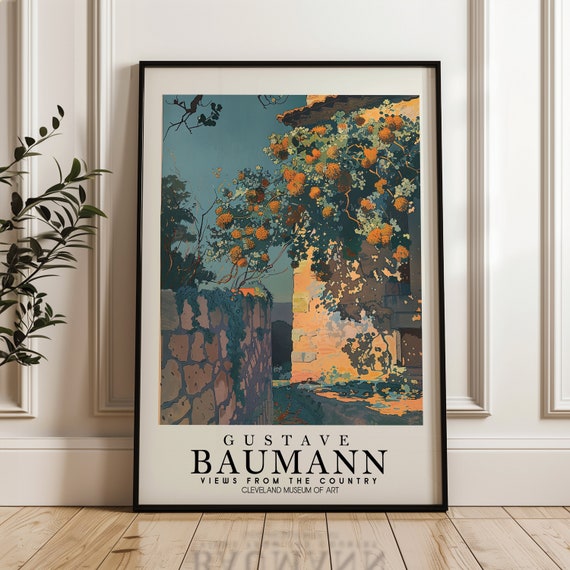 Gustave Baumann Fine Art Print Woodblock Poster Home Decor Nature Countryside Living Room Illustration Exhibition