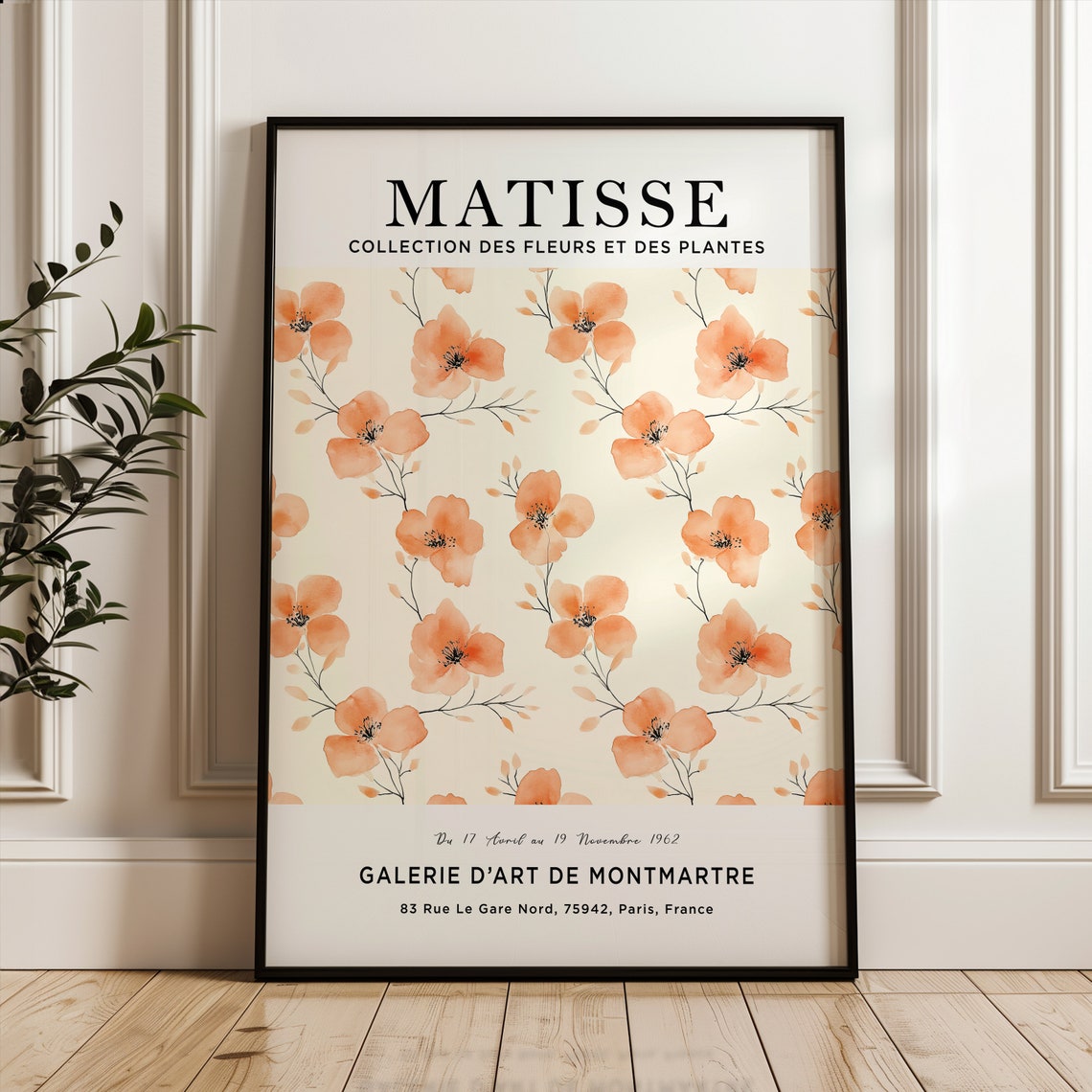 Matisse Orange Poppies 1962 Montmartre Exhibition Gallery Poster