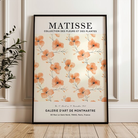 Matisse Orange Poppies 1962 Montmartre Exhibition Gallery Poster