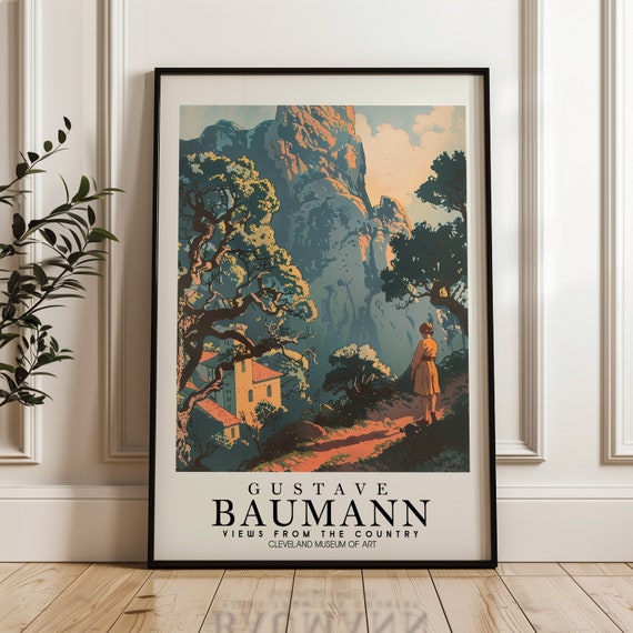 Gustave Baumann Fine Art Print Woodblock Poster Home Decor Nature Countryside Living Room Illustration Exhibition