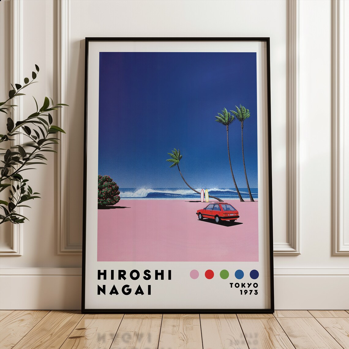 Hiroshi Nagai Japanese Poster, Modern Minimalist Art Print
