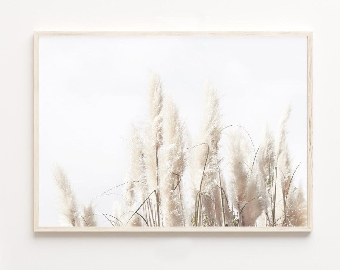 Pampas Grass Botanical Beach Coastal Art Print