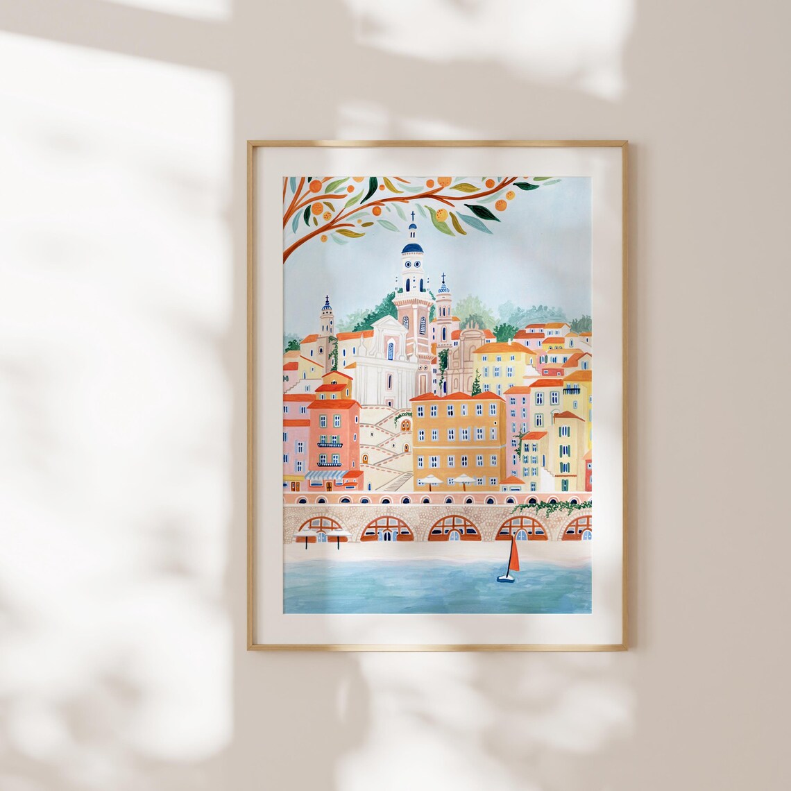 Menton French Riviera Travel Poster, South of France - Image 4