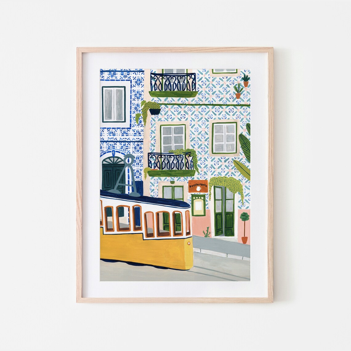 Lisbon Portugal Travel Poster, Europe Wall Art