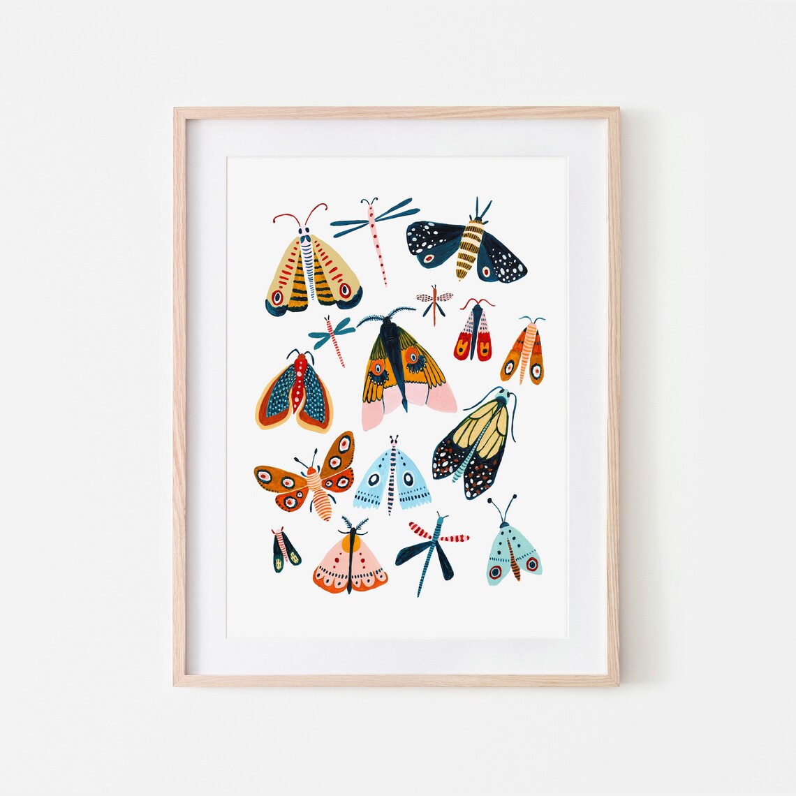 Moth Insect Print, Woodland Nursery Wall Art
