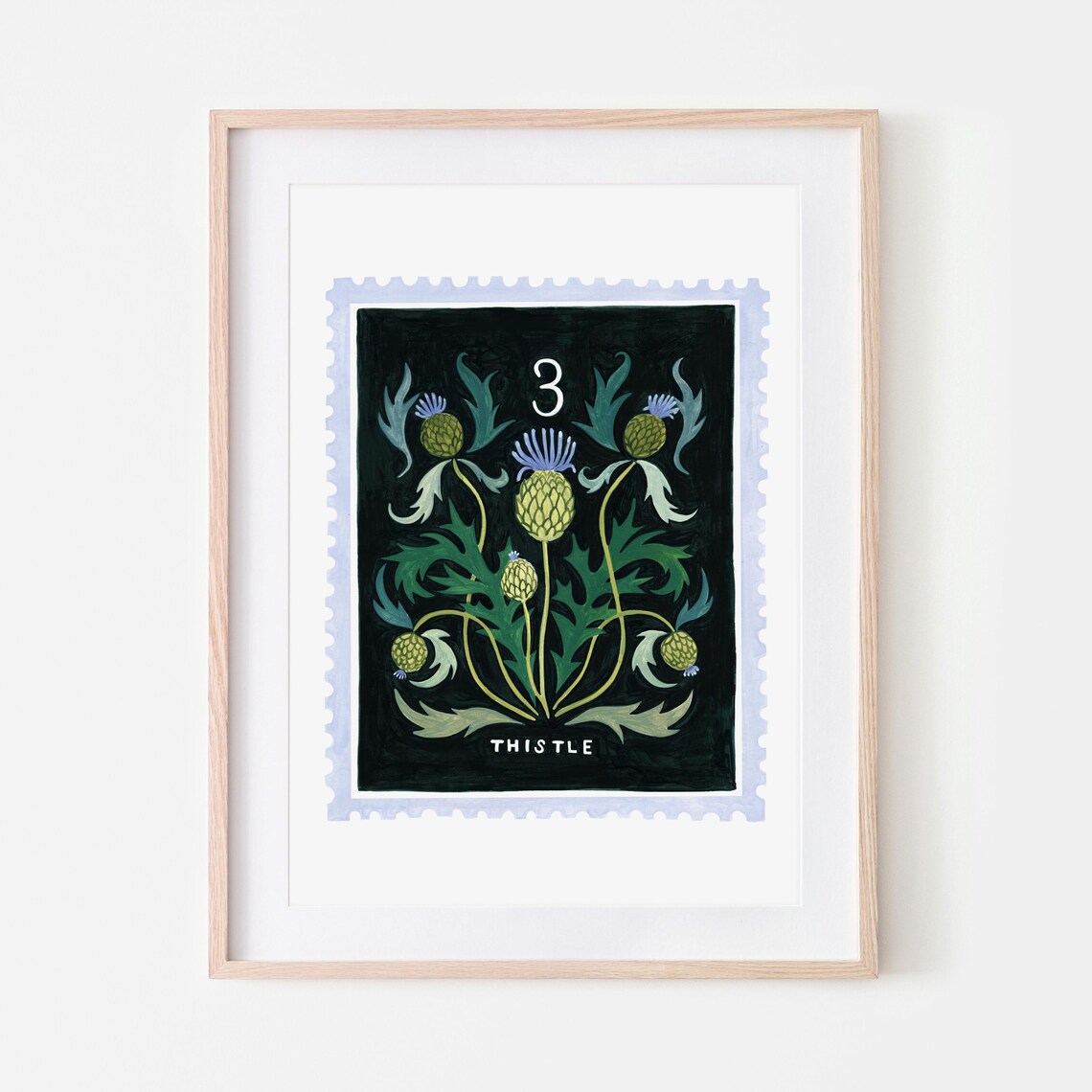 Thistle Botanical Vintage Floral Art Print