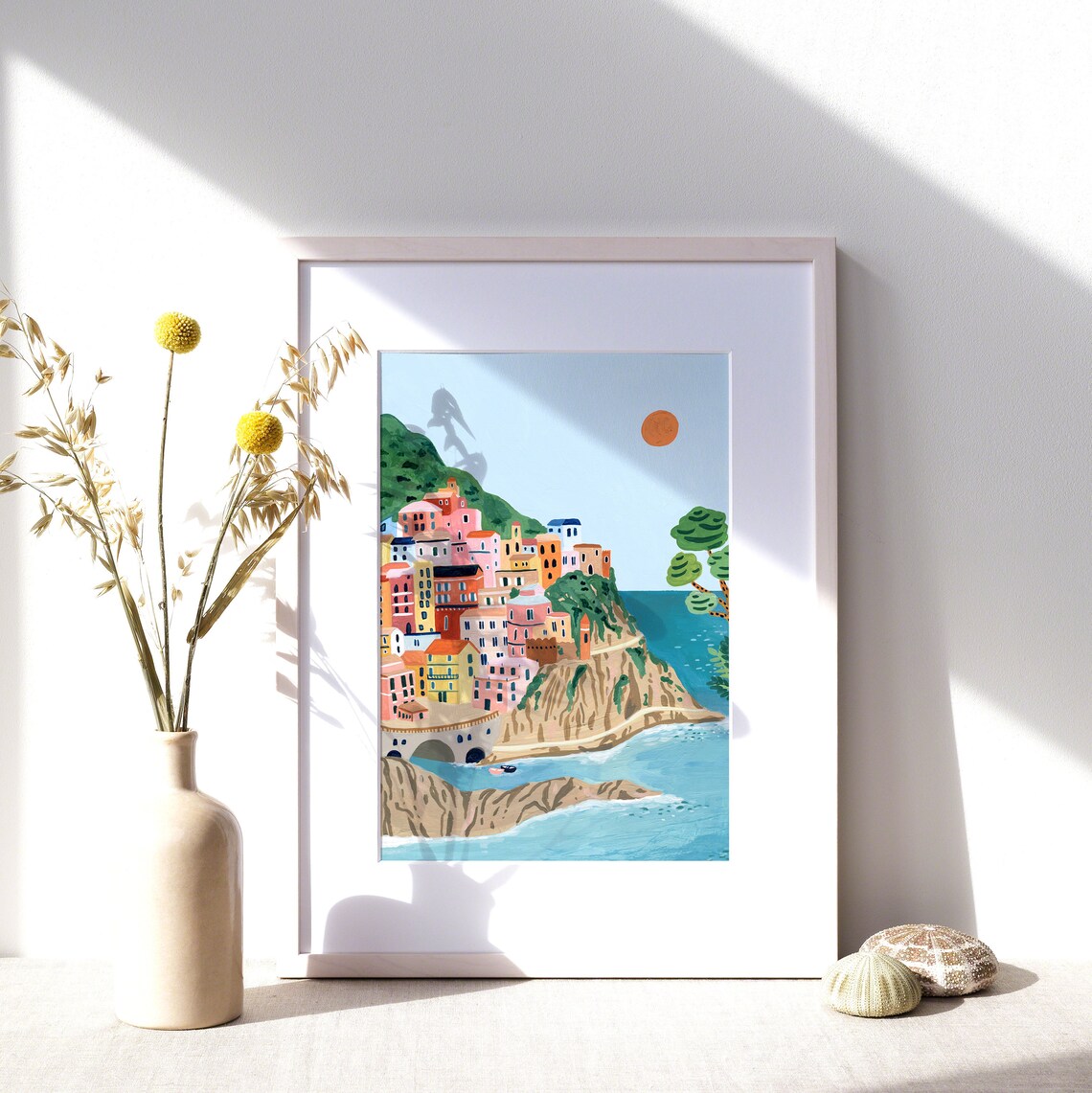 Cinque Terre Travel Poster, Italian Riviera - Image 3