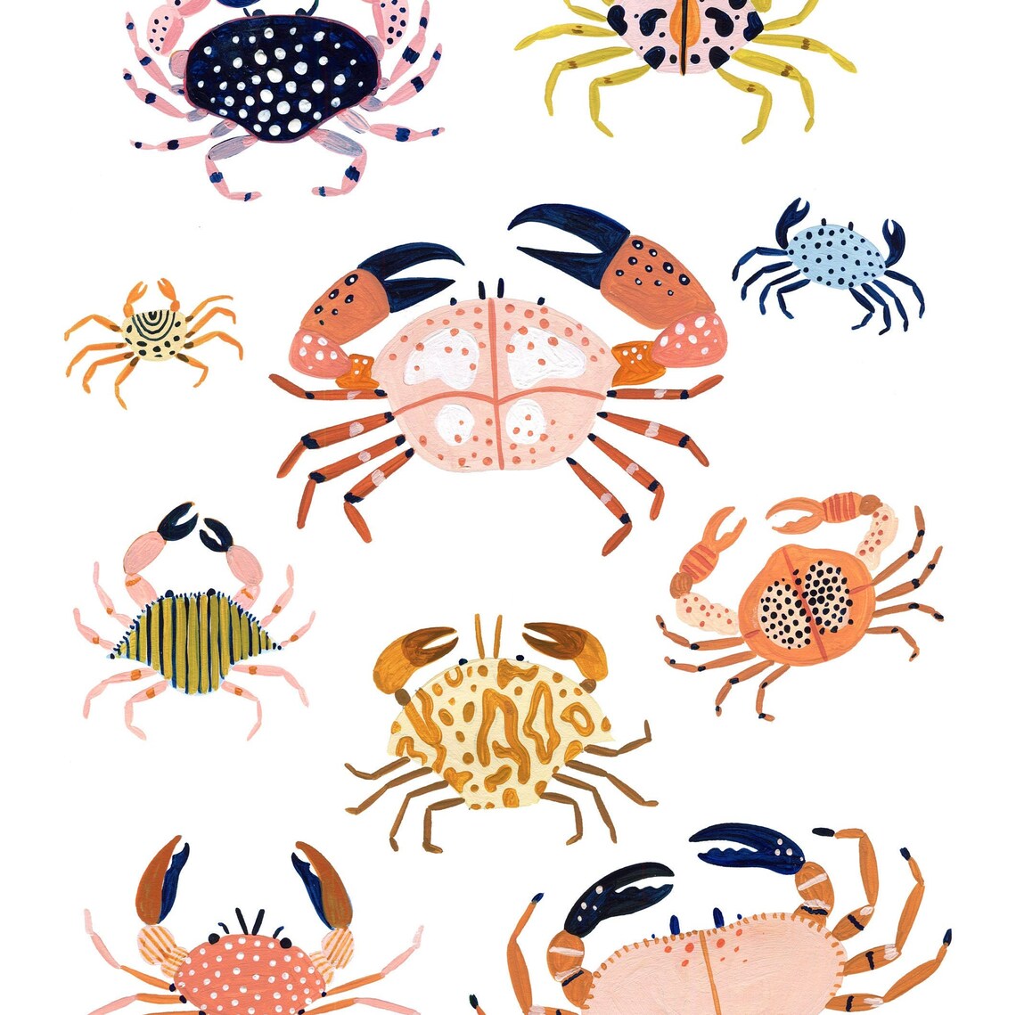 Crab Art Print, Nautical Nursery Decor - Image 2