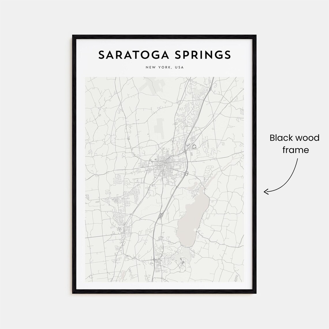 Saratoga Springs Personalized Map Art Print - Image 3