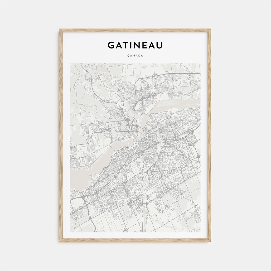 Gatineau Map Poster Gatineau Map Print Gatineau Personalized Map Art Gatineau Wall Art Gatineau Travel Poster Travel Gift Quebec