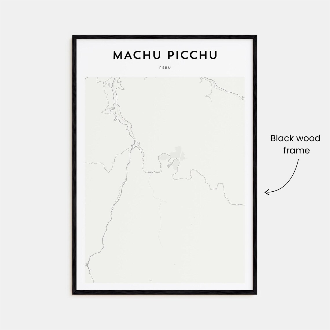 Machu Picchu Peru Minimalist Street Map Poster For Modern Travel Decor - Image 3