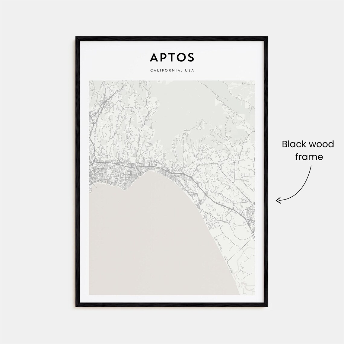 Aptos Map Poster, Personalized California Travel Print - Image 3
