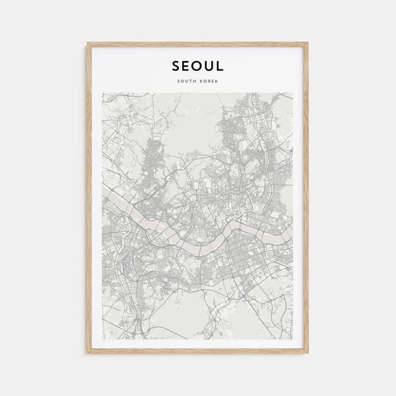 Seoul Personalized Map Art, Travel Poster Print