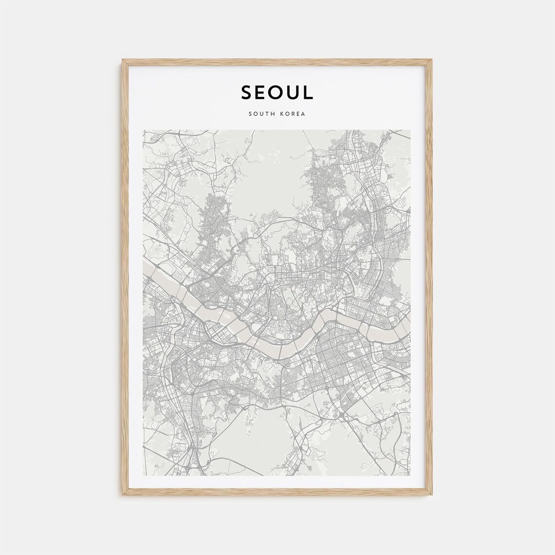 Seoul Personalized Map Art, Travel Poster Print