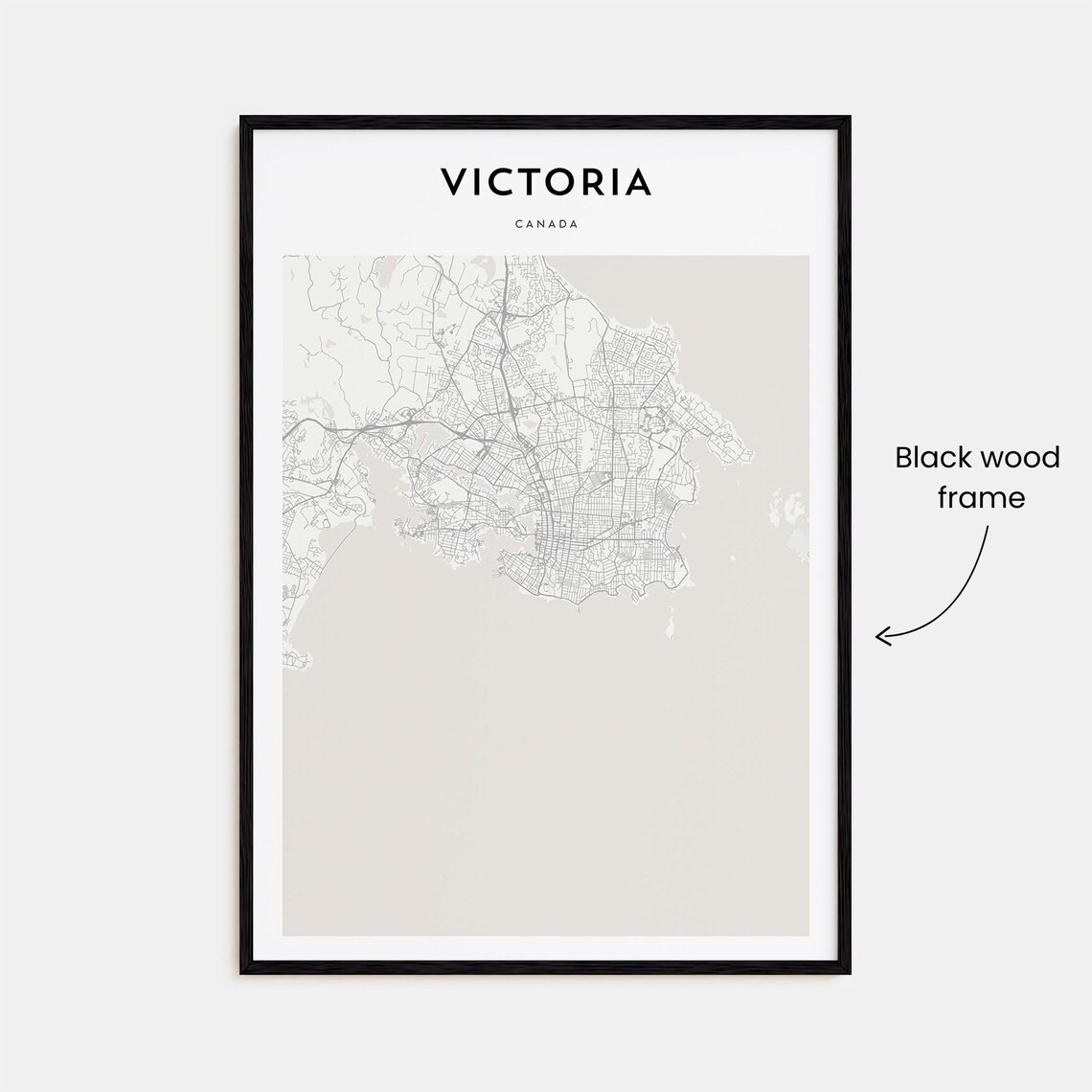 Victoria Canada Minimalist City Street Map Travel Art Poster - Image 3