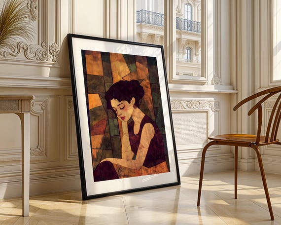 Spiritual Goddess Wall Art Print Painting Abstract Woman Poster Trendy Boho Feminine Mystical Modern Home Decor