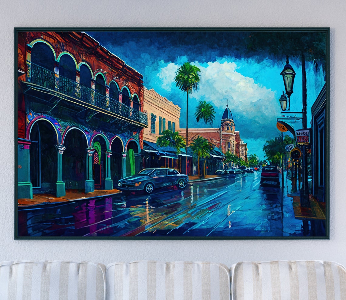 Ybor City Tampa Florida Oil Painting Ybor City Art Print Tampa Florida Decor Tampa Florida Art Ybor City Florida Wall Art - Image 4