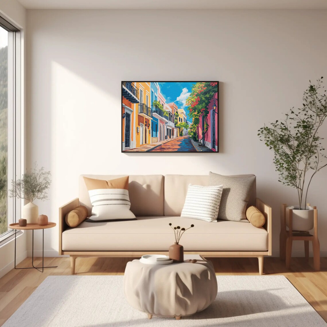 San Juan Oil Painting Poster, Puerto Rico Caribbean - Image 4